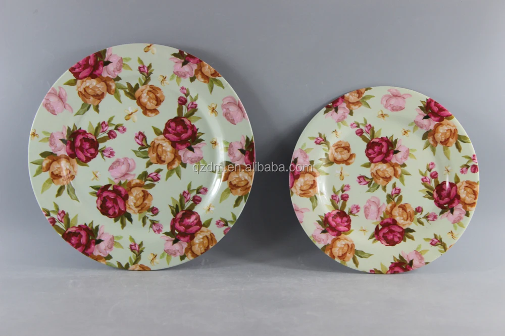A1 Or A5 Melamine Flower Print Plate Set