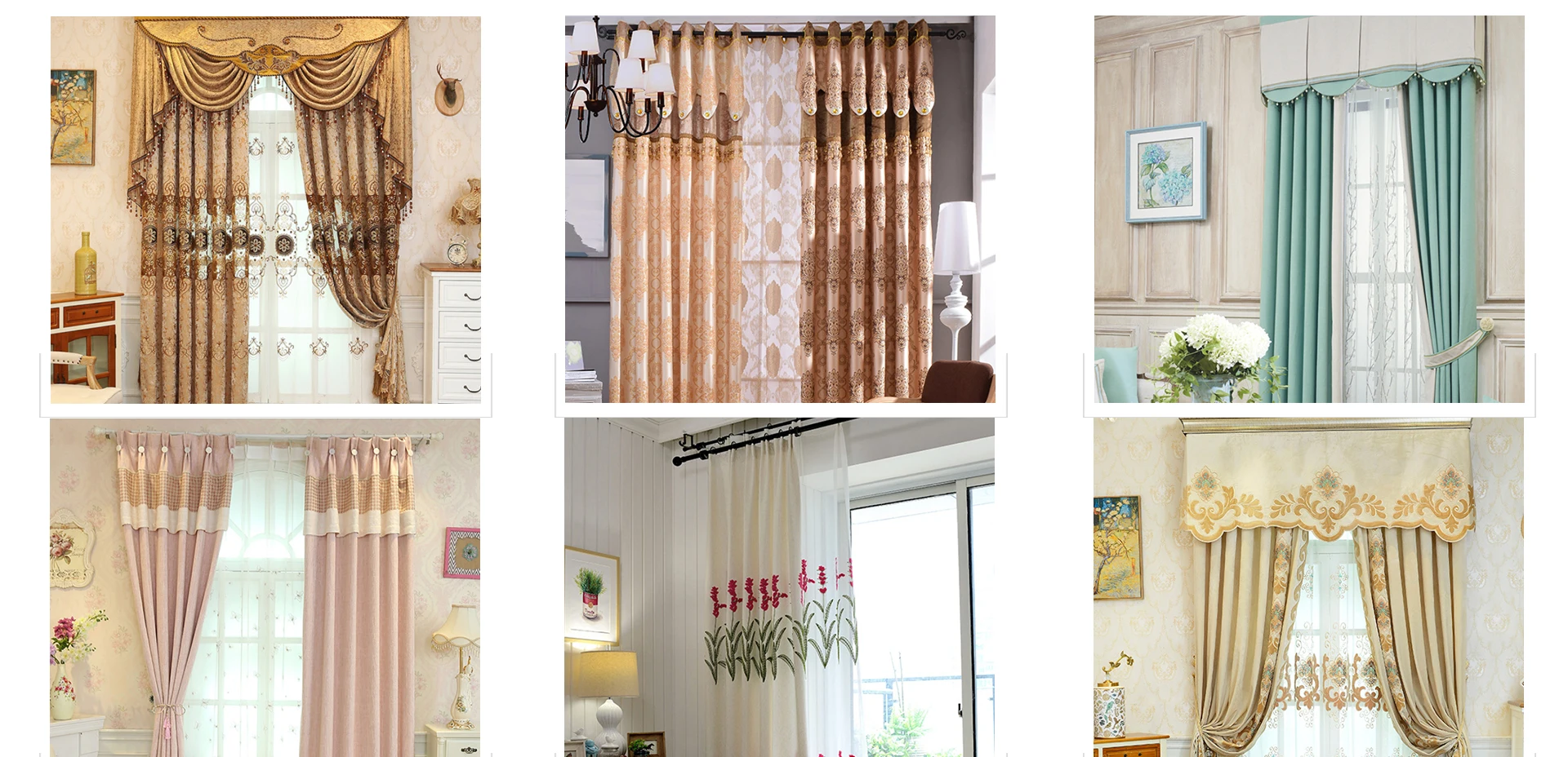 New Product Wholesale Custom Polyester Decorative Window Curtain Living