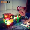100 piece magnetic building blocks toys magnet tiles 3d clear vivid color