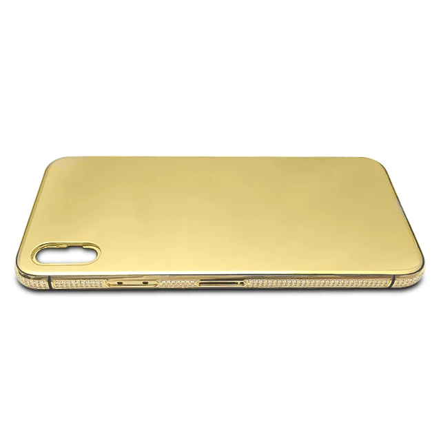 New item 24K real gold plating diamond housing for iPhone,for iphone gold housing