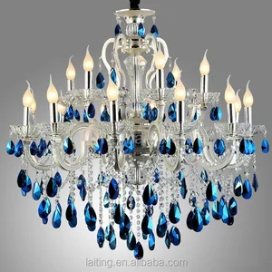 Blue Chandelier Lamp European Crystal For Wedding Lobby Blue Chandelier Lamp European Crystal For Wedding Lobby