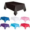 PEVA Single color Party Wedding Heavy Duty Plastic Tablecloth black white Round Rectangle