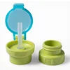 QUIKI Portable Spill Proof Juice Soda Water Bottle Twist Cover Cap With straw Safe Drink Straw Sippy Cap Feeding
