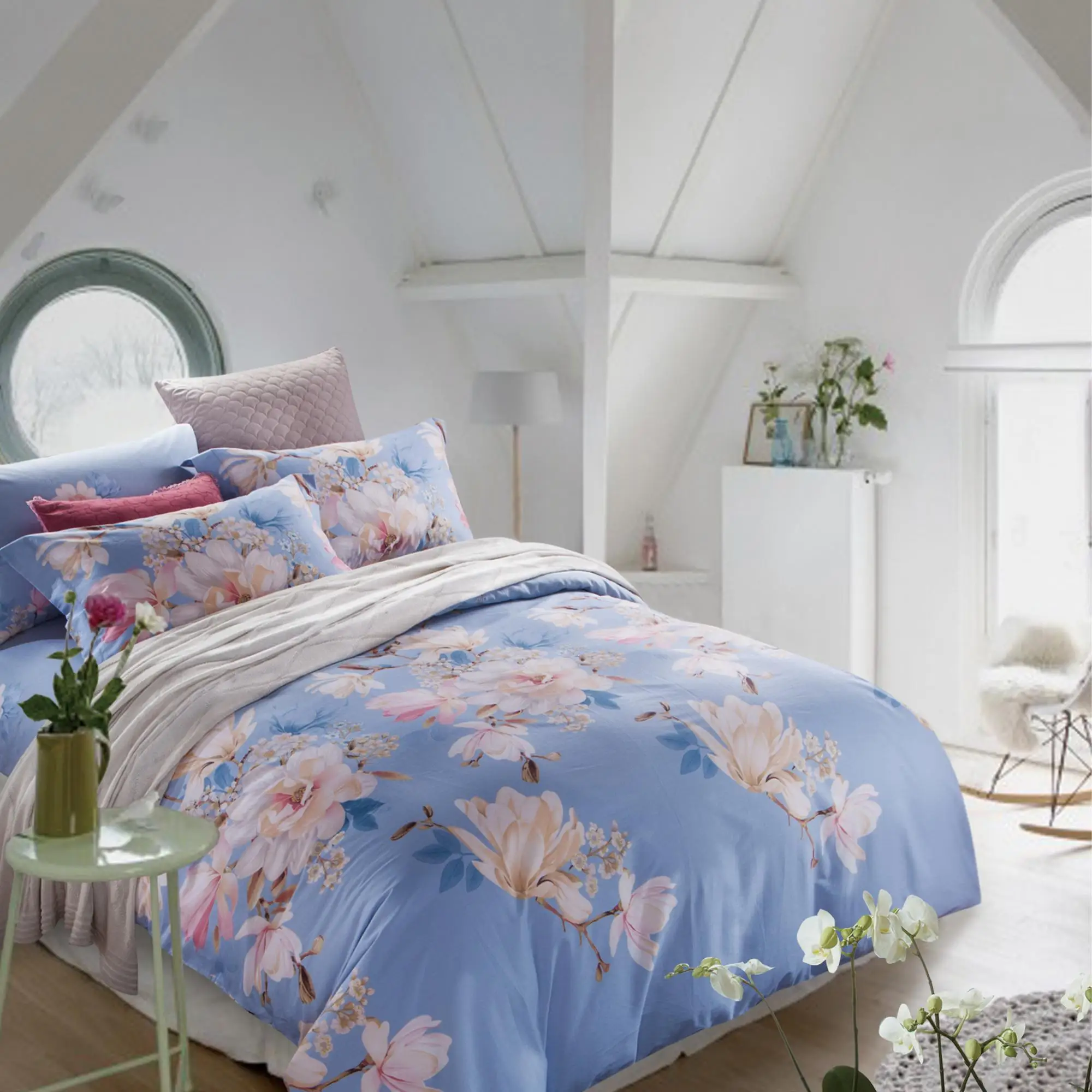 4pcs Printed Flowers Soft 200 Tc Pure Cotton Chinese Bed Cover Buy Chinese Bed Cover,Chinese