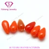 Wholesale Teardrop Shape Artificial Red Coral Beads Glass Stone Gems