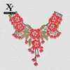 2018 Fashion High quality Embroidered neck lace collar flower patch