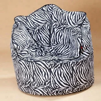 Bean Bag Seat With Armrest Zebra Print Chair Bulk Corner Sofa Product On Alibaba