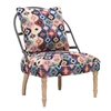 Wooden Restaurant Cafe Fabric Single Sofa Chair