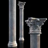 high polished European Ionic Order Roman stone marble pillars columns for building hotel hall decoration