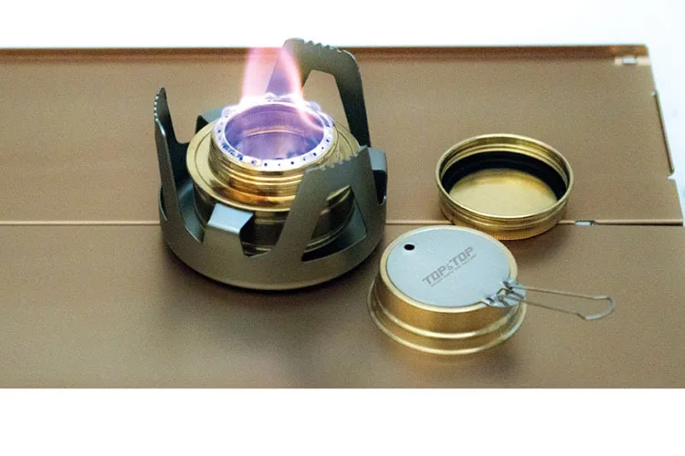 Outdoor Gas Fuel Stove Mini Lightweight Hiking Portable Camping Alcohol Stove Spirit Burner Gas