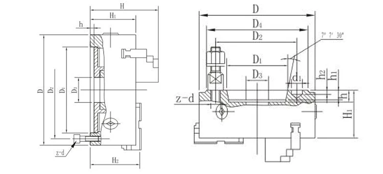 Russian standard K11 series self-centering lathe chuck 3 jaw lathe chuck.jpg
