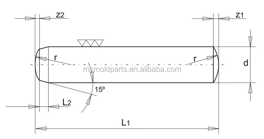 Dowel Pin Din 6325 / Hss Iso 8734 Dowel Pin For Mold - Buy Iso 8734 ...