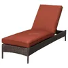 Low price red cushions outdoor rattan widely used chaise lounge