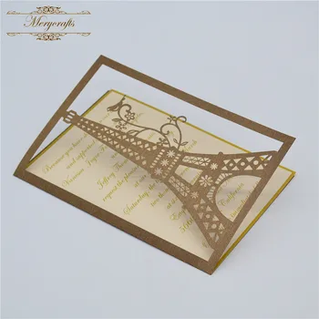 Eiffel Tower Laser Cut Wedding Invitation Card For Opening Ceremony Eiffel Tower Laser Cut Wedding Invitation Card For Opening Ceremony