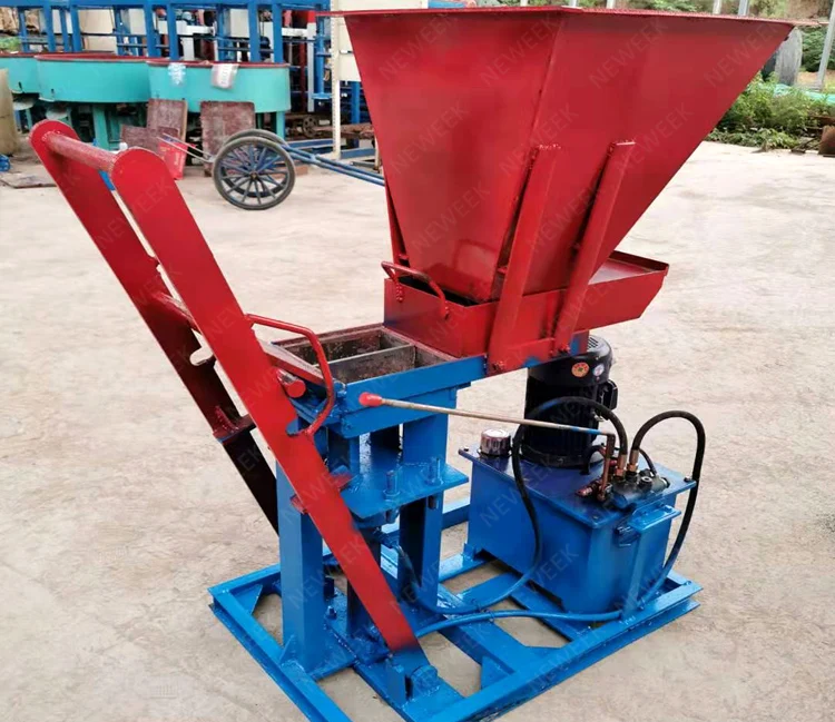 NEWEEK 2-25 model small manual clay brick making machine price in india