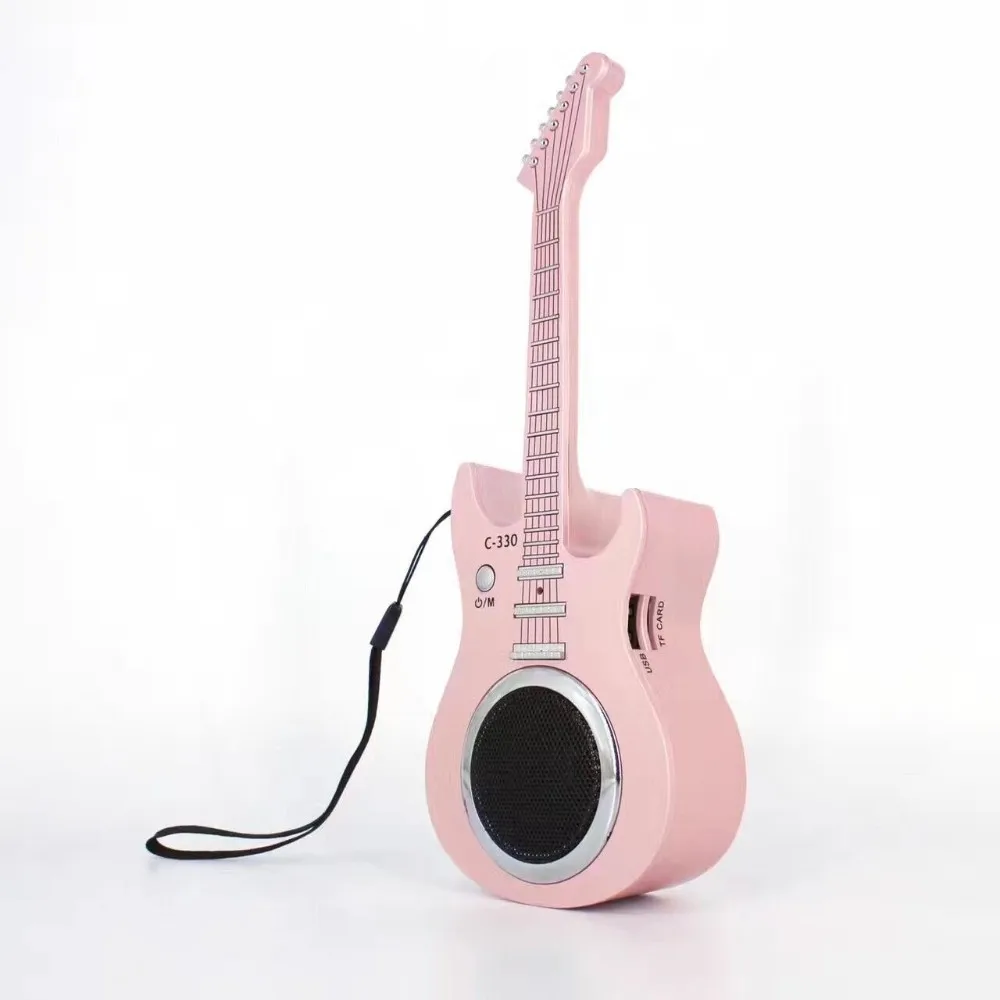 Portable Guitar Shaped Bt Speaker With Usb/tf Card Mp3 Play Mini Violin ...