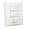 Hotel white dimmer with switch dimmer and switch combo