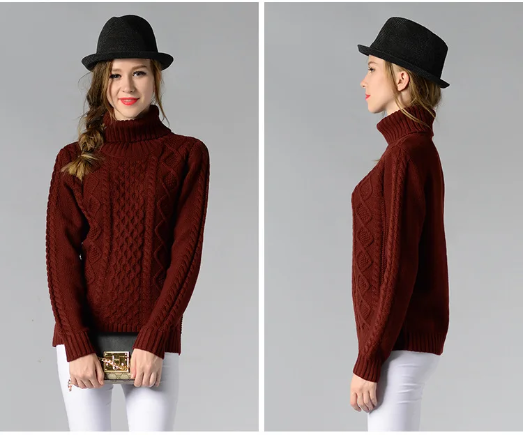 baixo preço multi cor gola alta modelos de chompas de lana para mujer  mulheres suéter