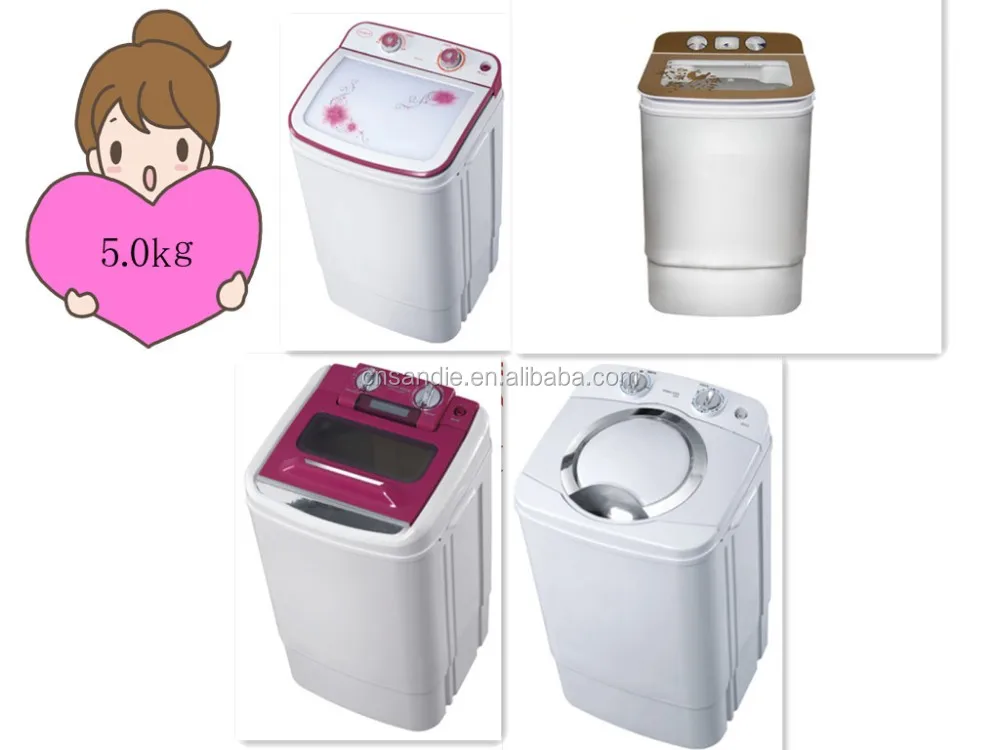 5.0kg Aluminum Motor Laundry Commercial Mini Single Tub Portable Semi Automatic Cheap Mini