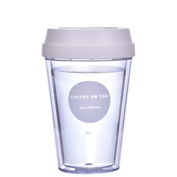 12oz Coffee Cup Double Wall Plastic Travel Mug With Logo Buy Mugs Double Wall Coffee Mugs Logo Mug Product On Alibaba Com