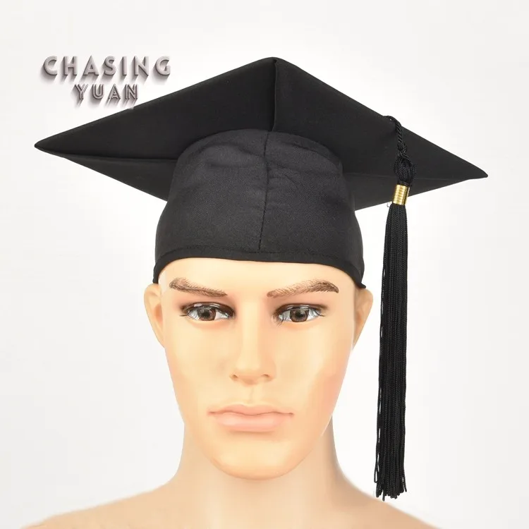 On Sale Wholesale Black Matte Graduation Gown And Cap With Tassels 2019