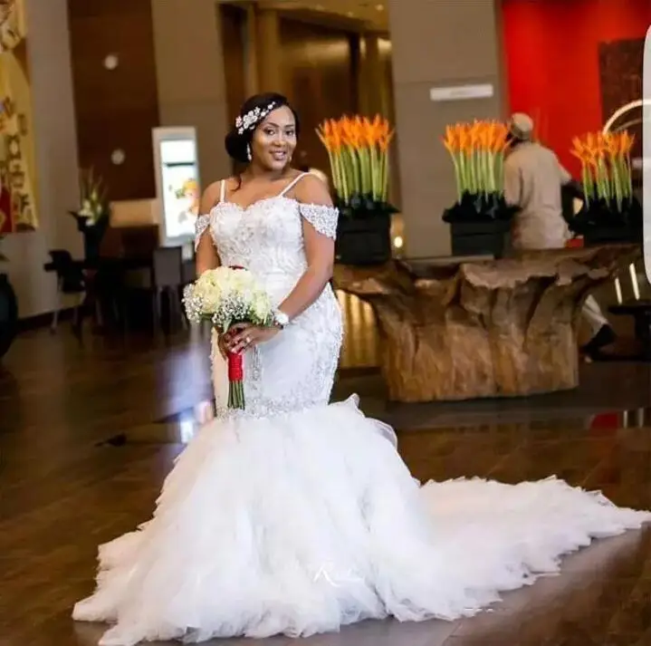 spaghetti strap plus size wedding dresses