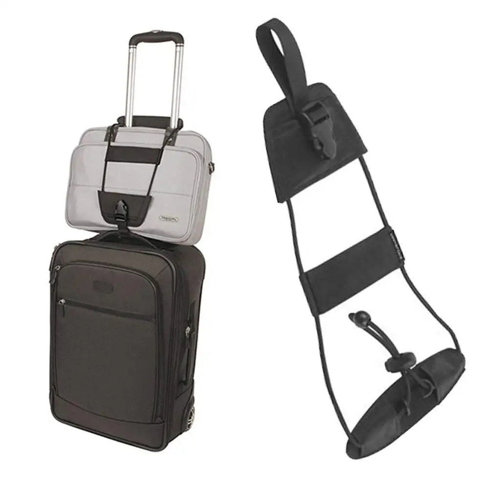 Black Travelmax Add-a-Bag Travel Strap for Carry-on Luggage