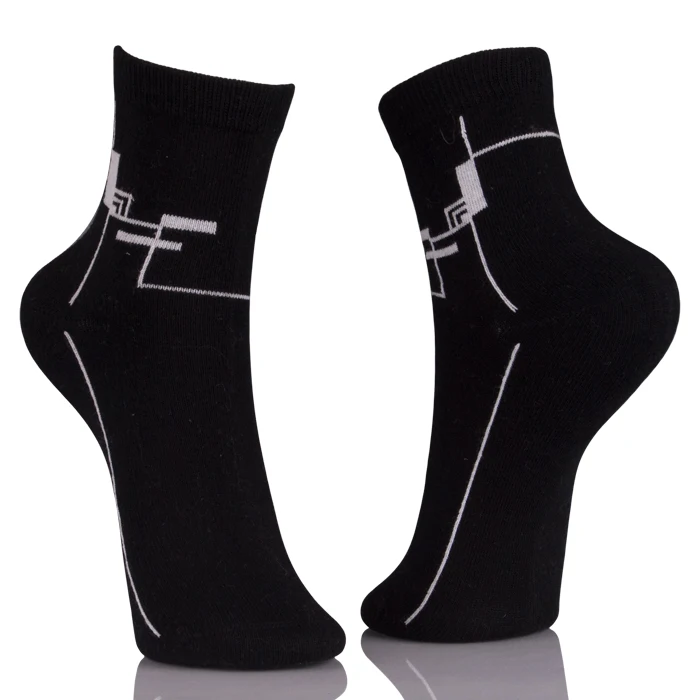 Custom Black Athletic Crew Socks With Logo