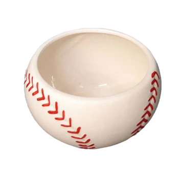 Decorative White Baseball Ball Boot Ceramic Garden Flower Planter