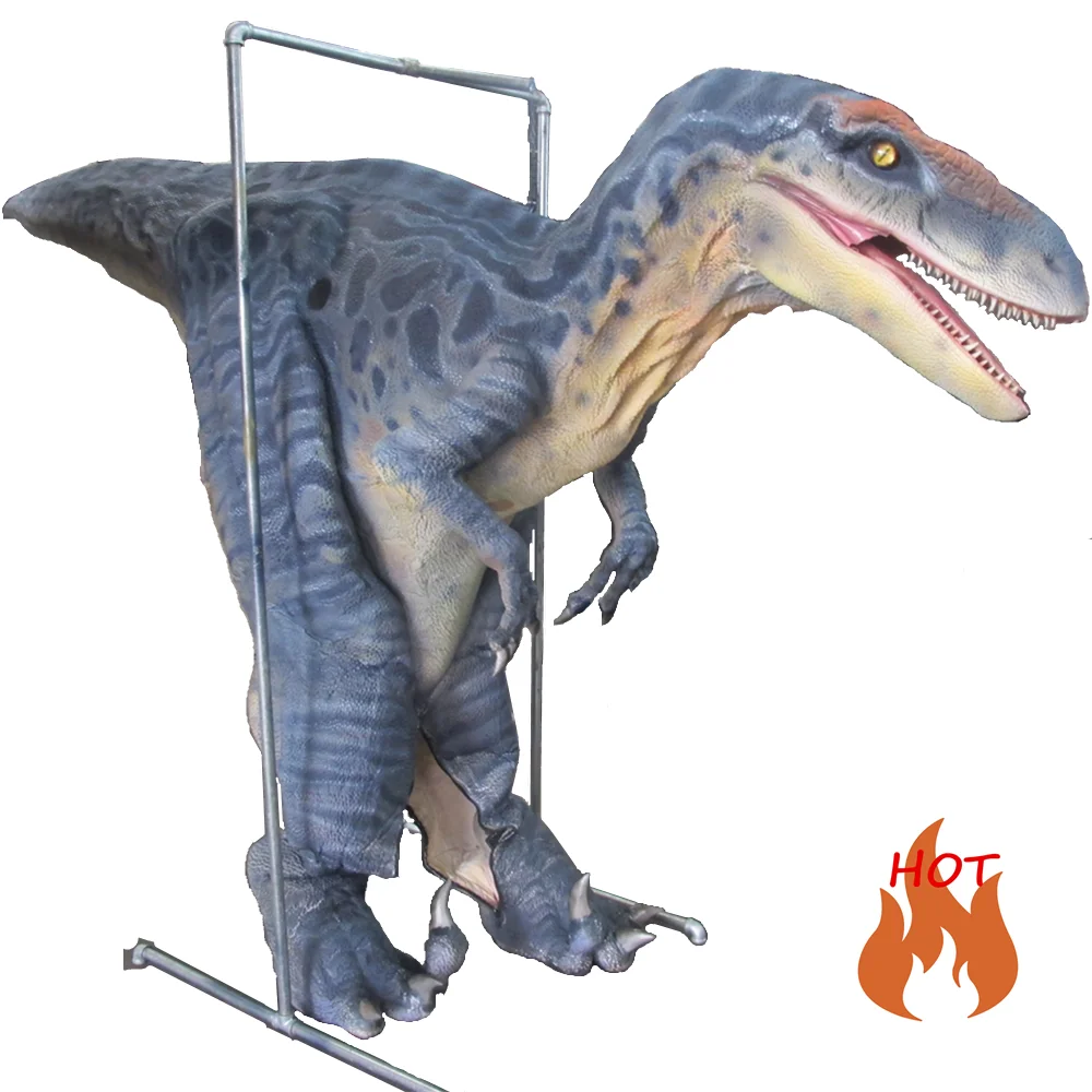 1. Funfair rides Halloween dinosaur cosplay costume of hidden legs. 