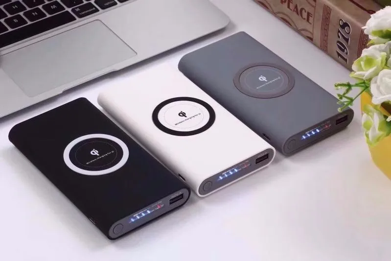Factory Price Universal Led Flash Light 10000Mah QI Wireless Power Bank For Smart Phone - ANKUX.COM