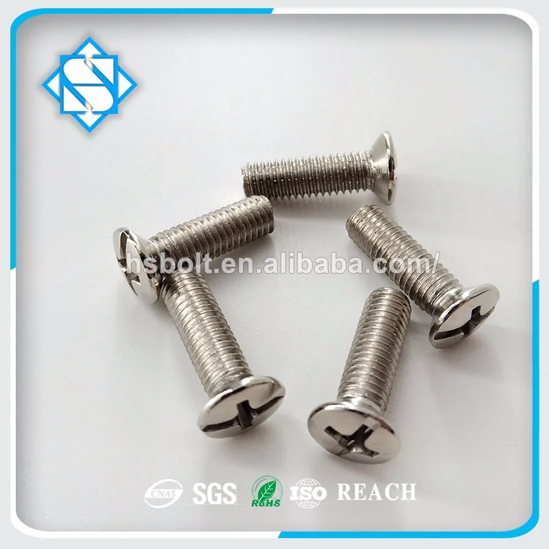 Din En Iso 7047 Nickel Plated Countersunk Raised Head Machine Screw ...