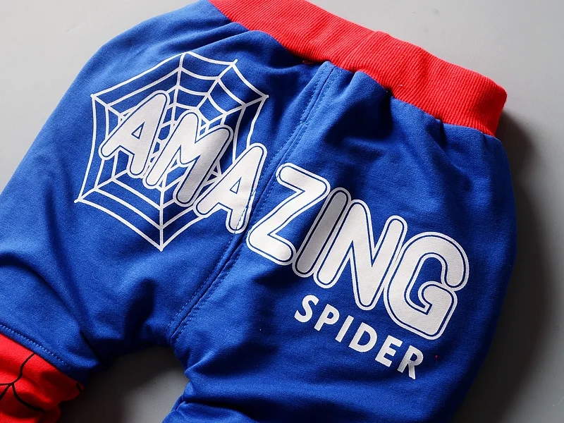 Autumn Boys Clothing Sets Kids Coat jacket+T Shirt+Pants 3 Pcs Children Sport Suits Baby Boys Spider Man Clothes Set