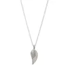 Fashion jewelry leave plant pendant necklace in stainless steel for women men with card