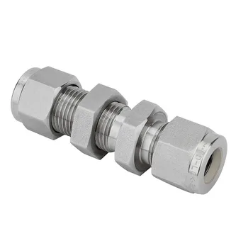 Bulkhead Union Swagelok Type Straight Union Compression Tube Fitting ...