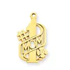 Silver Tone Metal Number One Mom Texts Words Jewelry Accessory Charm 2016 Fashion