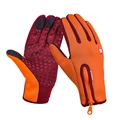 Anti slip Motorcycle Bike Gloves Warm Mountain Road Cycling Gloves Touch Screen Anti shock Full Finger