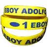 factory directly cheap selling blue embossed print cheap yellow silicon bangle