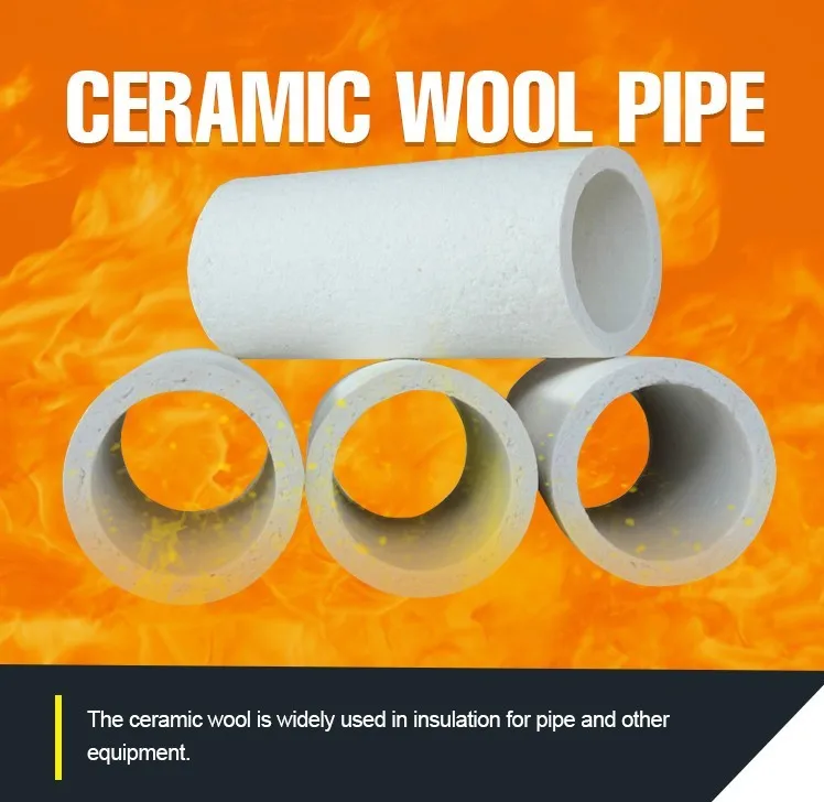 High Temperature 1260c Ceramic Fiber White Heat Insulation Pipe Low