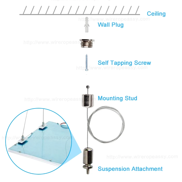 ceiling cable,ceiling suspension kits,custom ceiling light fitting suspension kit