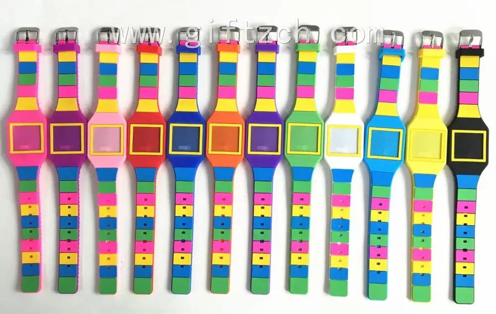 Rainbow children Silicone touch LED watch