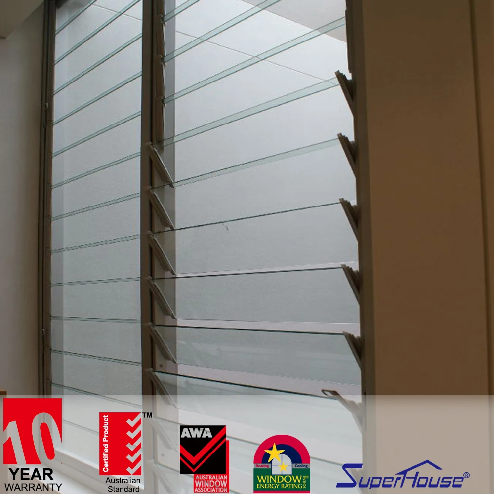 AS2047 balcony windows aluminum prices/single glass and aluminum frame glass louver window