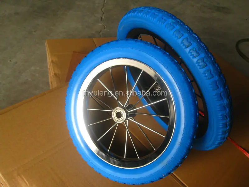 12 inches plastic rim pneumatic Bicycle wheels for kid, and child .Baby carrier wheel