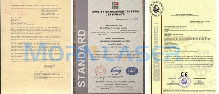 morn laser certificate