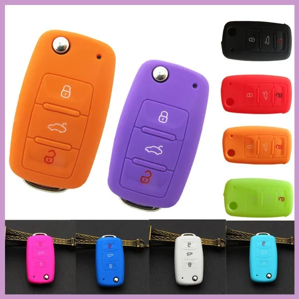 Gloss White Aluminum Key Fob Cover Case For Porsche 3 Button Key (3PW Style)