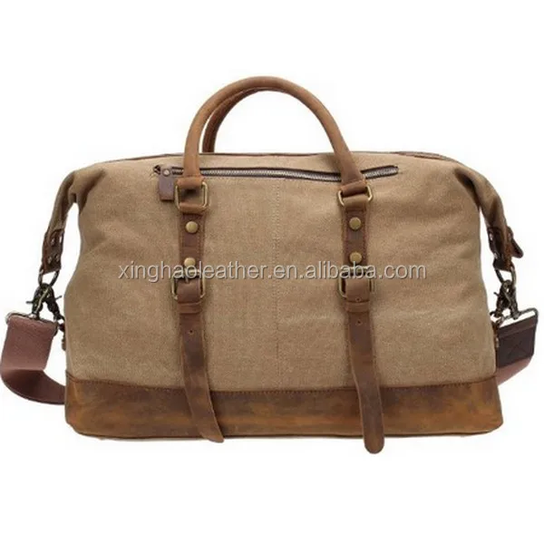 Men Women Leather Gym Duffel Shoulder Bag Travel Luggage Large Handbag Tote