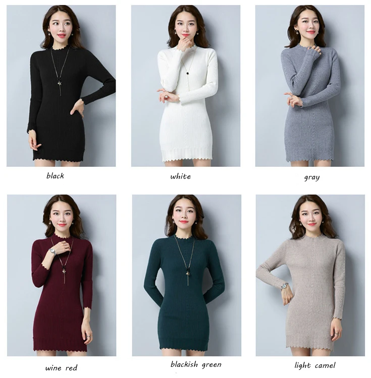 korean sweater dress