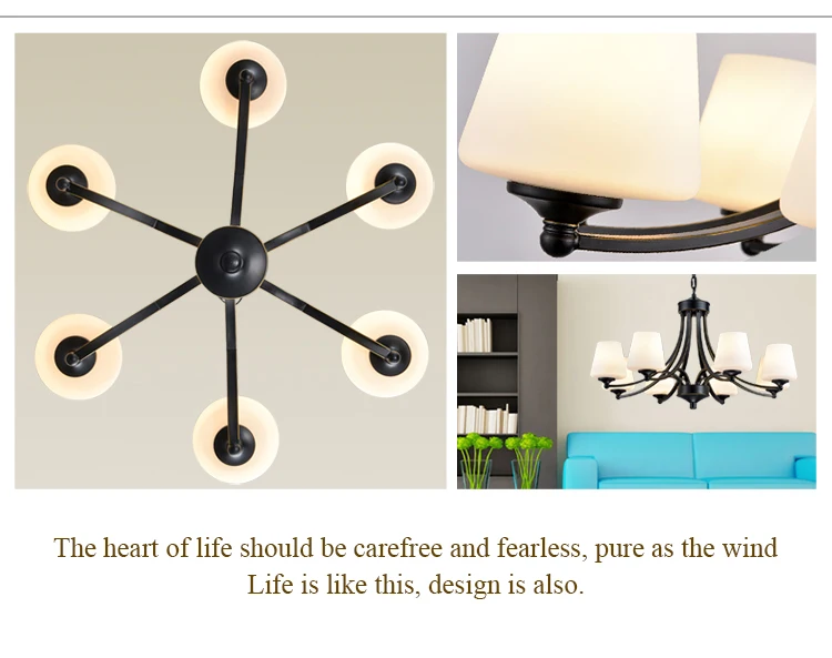 Elegant modern ceiling hanging E27 dining room bedroom lighting chandelier de table classic