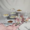 Plate Metal Birthday 3 Tier White Heart Shape Wedding Cake Stand Set