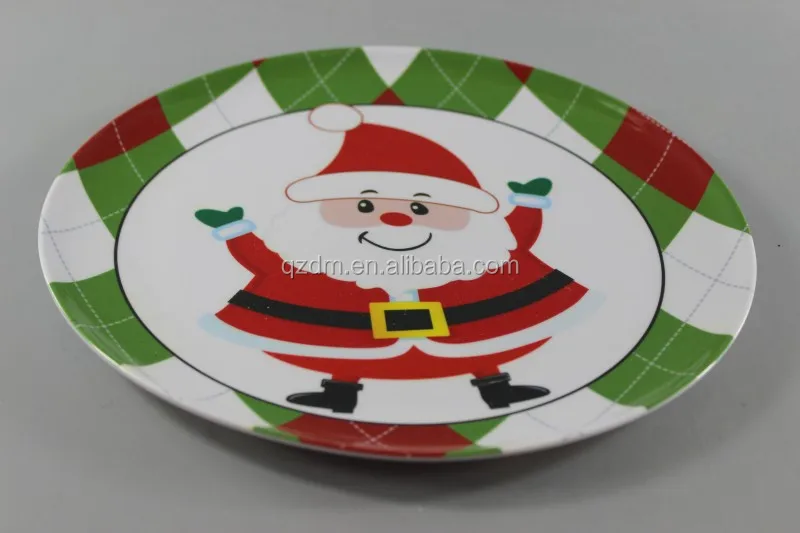 Melamine X'mas plate Christmas Dishes